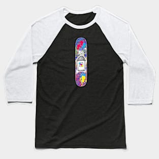 Graffiti Spray Can Skate Deck Baseball T-Shirt